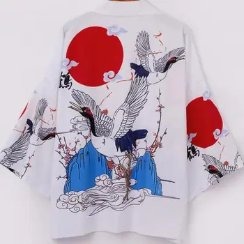 Muži Haori Samuraj Kimonos Nové Letné Japonské Kimono Cardigan Karate Streetwear Tričko Kimono Japanes Mens Haori Yukata Župan
