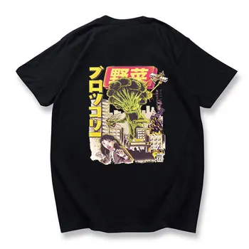 Muži Hip Hop T Shirt Japonský Harajuku Cartoon Monster T-Shirt Streetwear 2020 Letné Topy Tees Bavlna Hip Hop T tričko