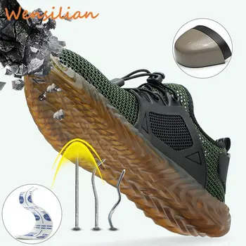 Muži Pracovné Topánky Steel Toe Bezpečnosti Nezničiteľný Topánky Pracovných Muž Punkcia-Dôkaz Tenisky Zapatos de Seguridad Chaussure Homme