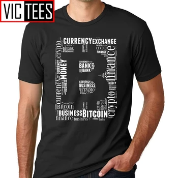 Muži, T Košele Bitcoin Logo Word Art Grafiku Tee Košele Teenage Kolo Golier T-Shirt Vysokej Kvality Veľká Veľkosť