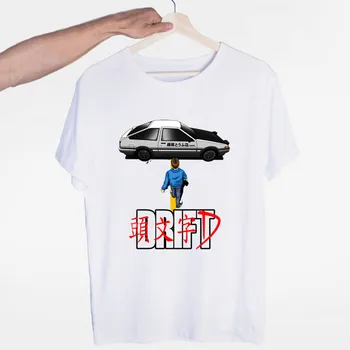 Muži Tlač Drift Japonské Anime T-shirt O-Krku, Krátke Rukávy Lete Bežné AE86 Počiatočné D Homme T Tričko