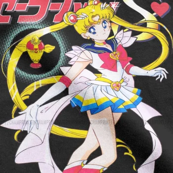 Muži to Super Sailor Moon T Shirt Anime Sailormoon Bavlna Oblečenie Vtipný Krátky Rukáv, golier Posádky Krku Tees Klasické T-Shirts