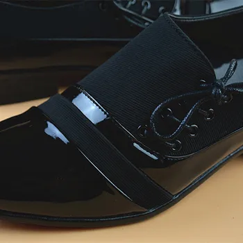Muži Topánky Kožené Bytov Business Formálne Mužov Šaty Topánky Sklzu na Jar Jeseň Oxfords Luxusné Módne Zapatos Hombre Apr10