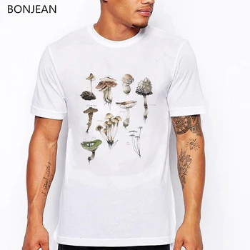 Muži tričko 2019 zábavné tričká Huby, Plesne, tlačené biela vintage t shirt mužov letné tričko grafické tees tumblr šaty, topy