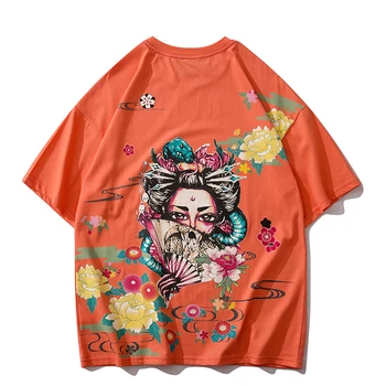 Muži Tričko 2020 Lete Hip Hop Streetwear Harajuku Japonské Ženy Tričko Bavlna Bežné Krátky Rukáv Košele T-Muži Móda
