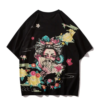 Muži Tričko 2020 Lete Hip Hop Streetwear Harajuku Japonské Ženy Tričko Bavlna Bežné Krátky Rukáv Košele T-Muži Móda