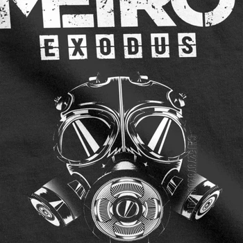 Muži Tričko Metro Exodus T-Shirt Plynová Maska, Toxické Hry Herné Artyom Haunter Krátke Rukávy Základné Tees O-Krku Oblečenie Z Čistej Bavlny