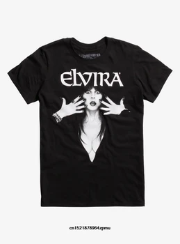 Muži Tričko Móda Tlačené Elvira Pani Tmavé Prekvapený T-Shirt Novinka Tričko Ženy