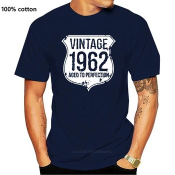 Muži tričko ročník 1962 vo veku do dokonalosti T Tričko Vytlačené T-Shirt tees top