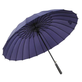 Muži Vetru Glassfiber Rám Drevených Dlhá Rukoväť Žien Parapluie Dážď Dáždnik Dáždnik Kvalitné 24K Silné