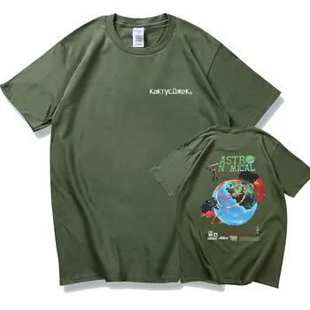 Muži Ženy Kaktus Jack T ShirtTop Kvality Scott Travis Astroworld Tees Hip-hop T-Shirt Mužov Lete O-Neck Tee Harajuku