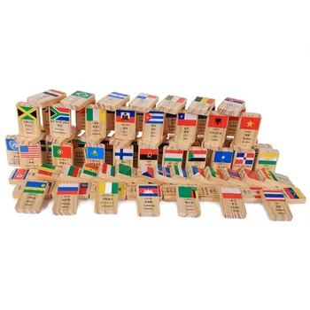 MWZ 100 kusov Nových Viacjazyčný Národnej Vlajky ino drevené hračky pochopenie sveta ino raného vzdelávania kognitívne hračka