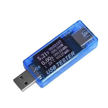 Mx17 Usb Multi Funkcia Tester Voltmeter Ammeter Prúd Napätie Kapacita Monitor(Modrá)