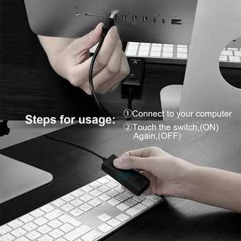 Myš Jiggler Ovládač-Free Plug and Play s ZAPNUTIE/Vypnutie Myši Simulátor Pohybu Myši Mover pre Počítač Prebudenie