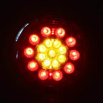 MZORANGE Auto kruhová Oceľ Krúžok 12-24V19 LED Auto Strane LED Lampa Svetlo Brzda Stop Sklopné zadné Svetlo Stainles Pre ťahač s Návesom Lorrys