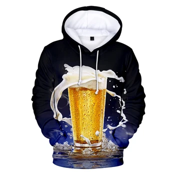 Móda 3D Pivo hoodies muži/ženy s Kapucňou, Mikina s Kapucňou Mens Získať Spolu Pijú Pivo, Tepláky Zábavné Polluvers Hip Hop Hoody