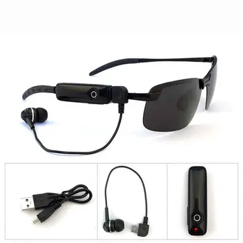 Móda Bluetooth Polarizované Svetlo slnečné Okuliare Námestie Muži Ženy Malé Kovové Slnečné Okuliare Inteligentné Jazdy Okuliare UV400