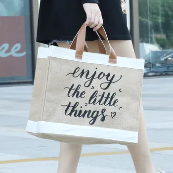 Móda eko tašky ženy, bavlna, konope, ľan shopper taška prenosná nakupovanie kabelky recyklácie tote veľké lady tašky cez rameno