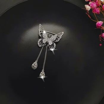 Móda Elegantné Osobnosti Motýľ Brošňa Kolíky Pre Ženy Klasické Retro Cubic Zirconia Zvierat Brošne Žena Strany Šperky