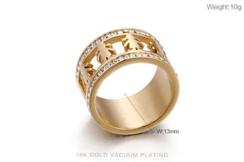 Móda Gold/Ocele Dievča Tvar Prstene Pre Ženy CZ Kameň Drahokamu Strany Výročie Krúžky Nový Rok Darčeky z Nehrdzavejúcej Ocele Krúžky