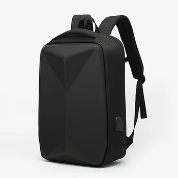 Móda Hard Shell Mužov Backpack 15.6 palcový Notebook Batohy Anti-theft Vodotesný Batoh USB Nabíjanie Muž Cestovná Taška Mochilas