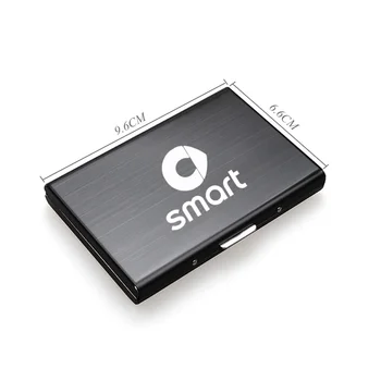 Móda Hliníkové RFID Antimagnetic Držiteľovi Karty Kreditnú Kartu Slim Blokovanie Držiteľ Prípade Pre Smart Fortwo Forfour 453 451 450