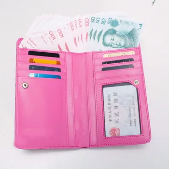 Móda Kabelke Peňaženku Žena Slávnej Značky Držiteľov Karty Dotykový Mobil Pocket Pštrosie PU Kožené Ženy Peniaze Taška Spojka