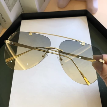 Móda Luxusný Kovový Rám Gradient Pilot, slnečné Okuliare Ženy 2020 Retro Značka Dizajnér Trendy slnečné Okuliare Ženské Odtiene UV400