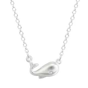 Móda Malých Zvierat 925 Sterling Silver Šperky Vynikajúce Osobnosti Veľryba Ryby Veľkoobchod Prívesok Náhrdelníky N175