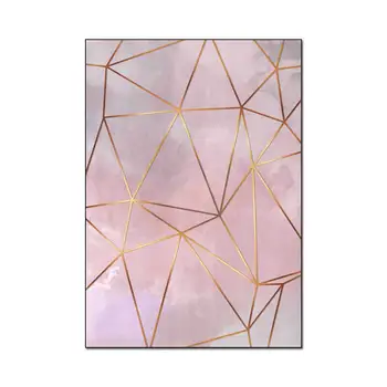 Móda Moderné Nordic Šedá Pink Gold Line Geometrické Kuchyňa, Obývacia Izba, Spálňa, Nočné Koberec, Podlahové Rohože Vlastné