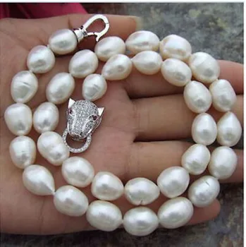 Móda Mop šperky biela barokový perleť shell kvetina náhrdelník 16
