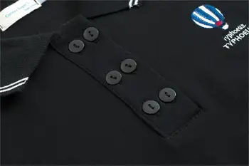 Móda Originálny Dizajn Ženy Čierne tričko Balón List Výšivky Krátky Rukáv Tshirts Perppy Štýl Femme Tees Košele, Topy