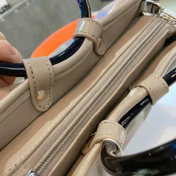 Móda priestor čalúnená veľkú kapacitu kapsičky dizajnér kolo rukoväť luxusné kabelky pu kožené dole bavlna ramenný crossbody tašky