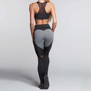 Móda Srdce Vzor Oka Spájať Legíny Athleisure Fitness Oblečenie, Elastické Legíny Ženy Nohavice