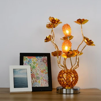 Móda stolná lampa, spálne, nočná lampa moderného stručný módne svadobný dar rustikálny stôl lampa Domáce dekorácie na čítanie