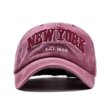 Móda umyté bavlnená baseballová čiapka pre ženy, mužov vintage otec klobúk NEW YORK výšivky list vonkajšie športové čiapky, klobúky snapback