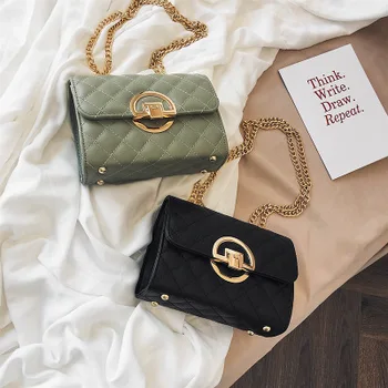 Móda Žena tašky cez Rameno PU kožené dámske Crossbody taška Luxusné dizajnér Lingge Kabelky Reťaze ovčej Kapsičky 2019 nové