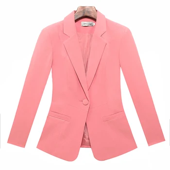 Módne Dámske Business Office Blejzre Kabát Plus Veľkosť Jedného Tlačidla Ženy vrchné oblečenie Elegantné Slim Oblek Krátke Bežné Ženské Bunda