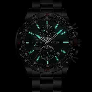 Módne pánske náramkové hodinky quartz nepremokavé volfrámové ocele watchband multifunkčné chronograf športové bežné luxusné muž hodiny