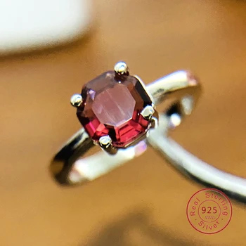 Módne Značky, CZ 925 Sterling Silver Ring Big Red Kolo Ruby Kameň Prstene pre Ženy Šperky Svadobný Dar Krúžky s Pečiatkou