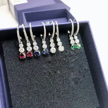 Módne šperky 2020 nové kúzlo jednoduché krásy sto farba crystal ženy náušnice narodeninám darčeky pre kamarátky.