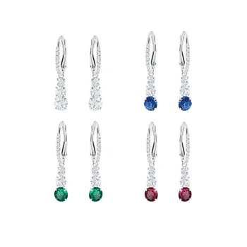 Módne šperky 2020 nové kúzlo jednoduché krásy sto farba crystal ženy náušnice narodeninám darčeky pre kamarátky.