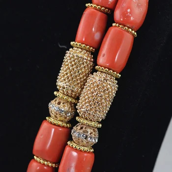 Módne Šperky, Módne Afriky Coral Korálky Svadobné Šperky Set Príslušenstva pre Nigérijský Svadobné Doprava Zadarmo ABH221