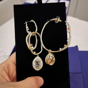 Módne šperky s vysokou kvalitou swa, 2020 nové kúzlo crystal pearl prebodol náušnice pre ženy ako darčeky pre ženy