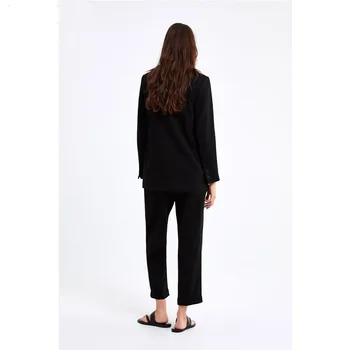Módne ženy v Čiernych oblekoch, Ženy pracovných odevov Ručné Mieru Ženy Dámy Zákazku Business Office Tuxedos Práce Nosiť Obleky