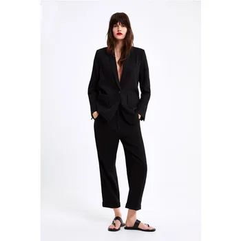 Módne ženy v Čiernych oblekoch, Ženy pracovných odevov Ručné Mieru Ženy Dámy Zákazku Business Office Tuxedos Práce Nosiť Obleky