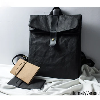 Módny Dizajn ženy muž Notebook Batohy študent umyté kraft papier batohy nový štýl 2019 batohy vinobranie ručne tašky