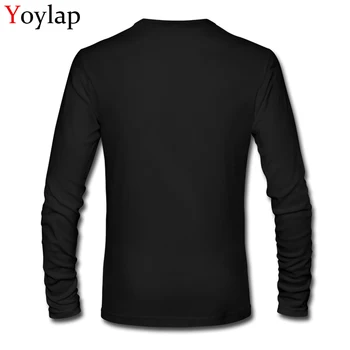 Módny Štýl new YORKU Mačka Cool Dizajn Mužov Long Sleeve Tee Tričko Bavlna Bežné T-shirt Najvyššej Kvality Veľkoobchod