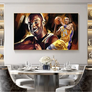 Múr Umenia Maľby Basketbal Super Star Kobe Bryant Obrázok Vytlačený Plagát Obývacia Izba Domova (Bez Rámu)