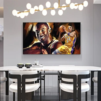 Múr Umenia Maľby Basketbal Super Star Kobe Bryant Obrázok Vytlačený Plagát Obývacia Izba Domova (Bez Rámu)
